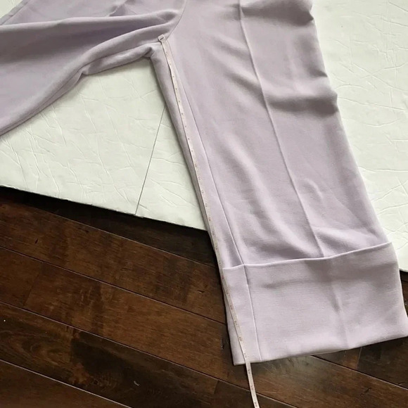 Halogen wide leg cropped trousers pants Lavender NWT Women’s size 4 Pleated - Picture 7 of 11